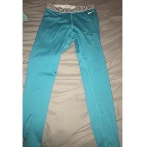 tiffany blue nike pro leggings