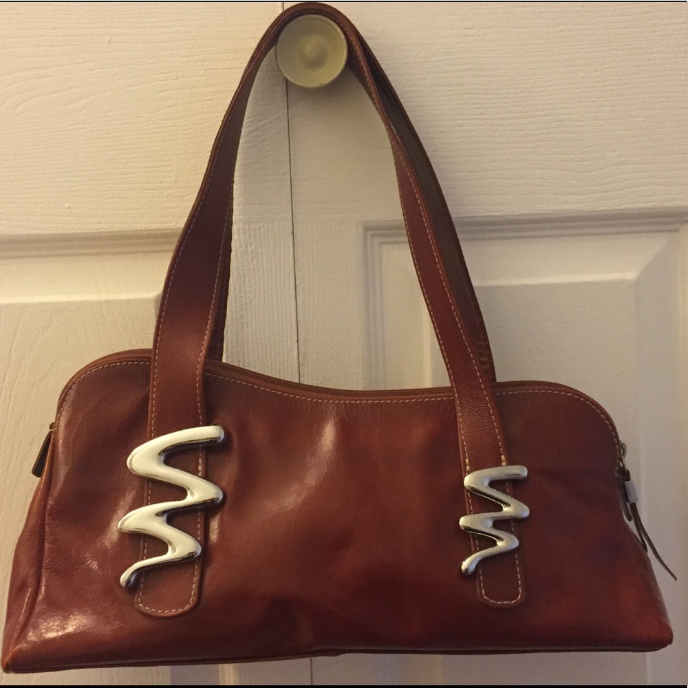 Brand New Leather Curvy Satchel