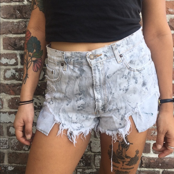 Levi's Pants - Destroyed Levi's High Waist Short Levi's Pants - Destroyed Levi's High Waist Short