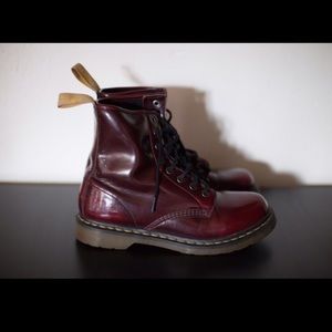 Doc Marten vegan 1460 cherry red 8-eye boots