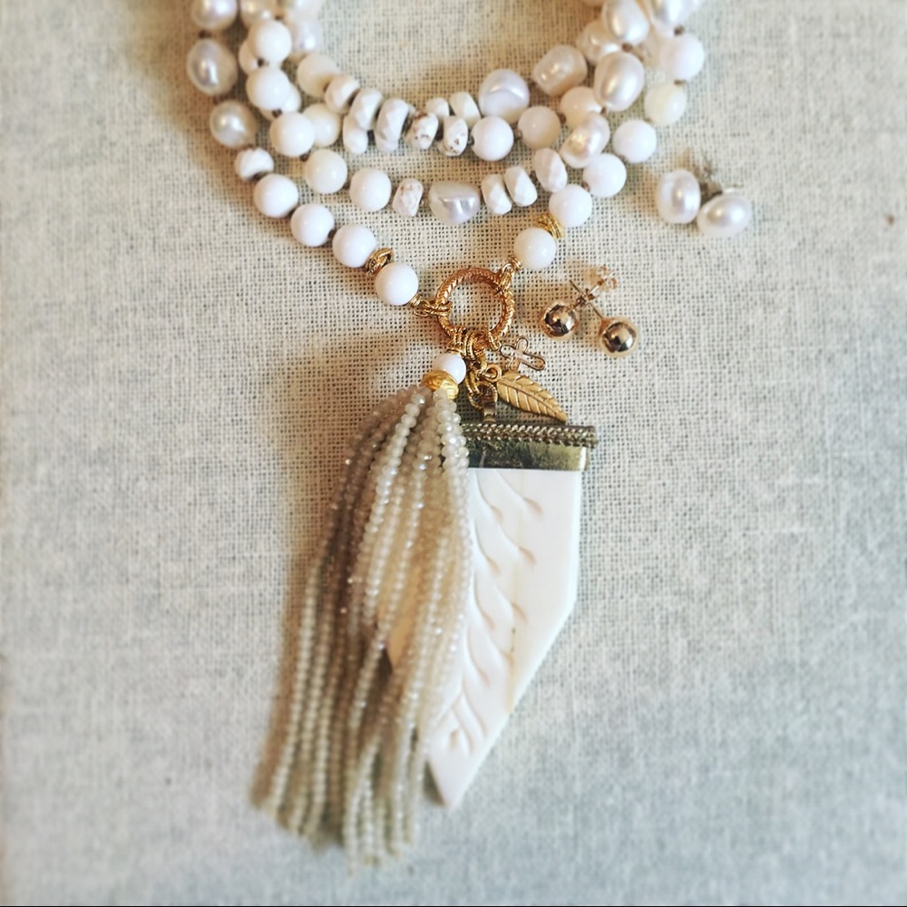 Bone Arrowhead Necklace