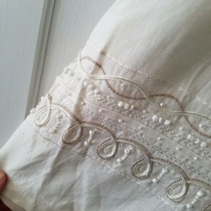 Ann Taylor sz 6 white linen skirt