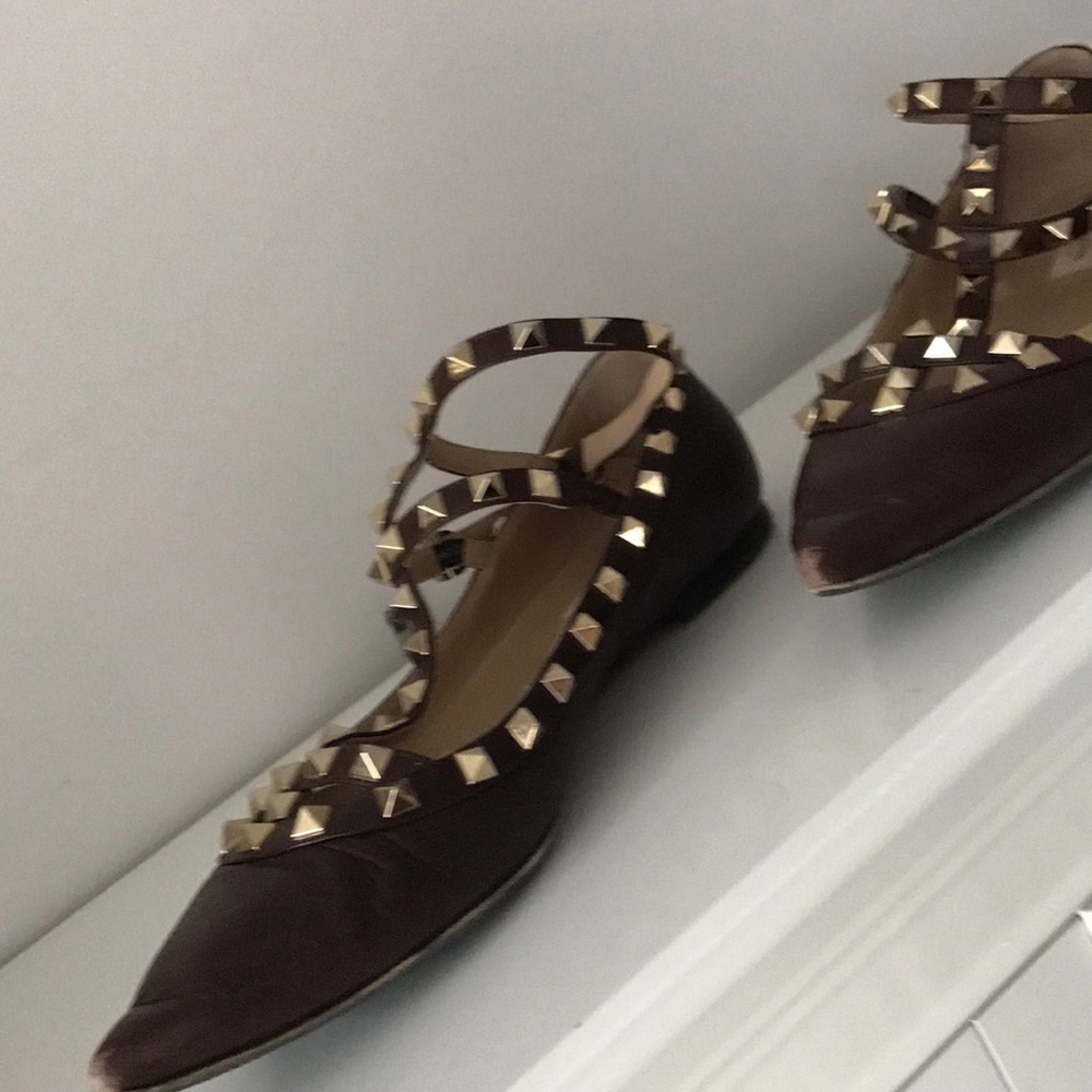 Valentino cage rock stud flat
