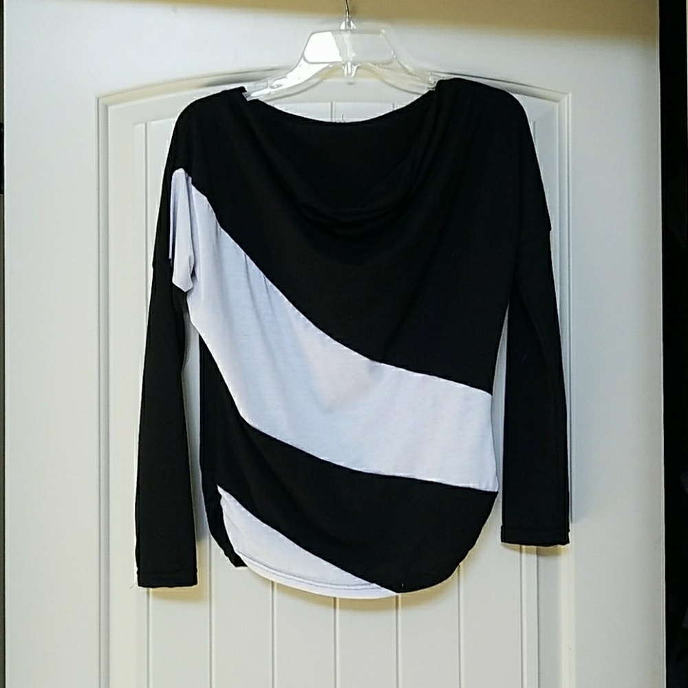 Black and white off the shoulder top