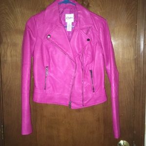 Pink pleather jacket