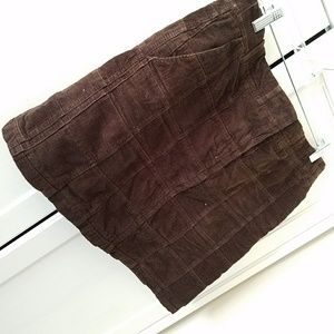 LOFT brown corduroy skirt