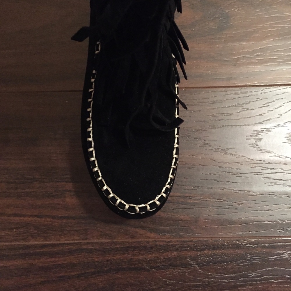 ⭕️LAST DAY!!! Bohemian Fringe Vegan Suede Boots - Picture 5 of 6