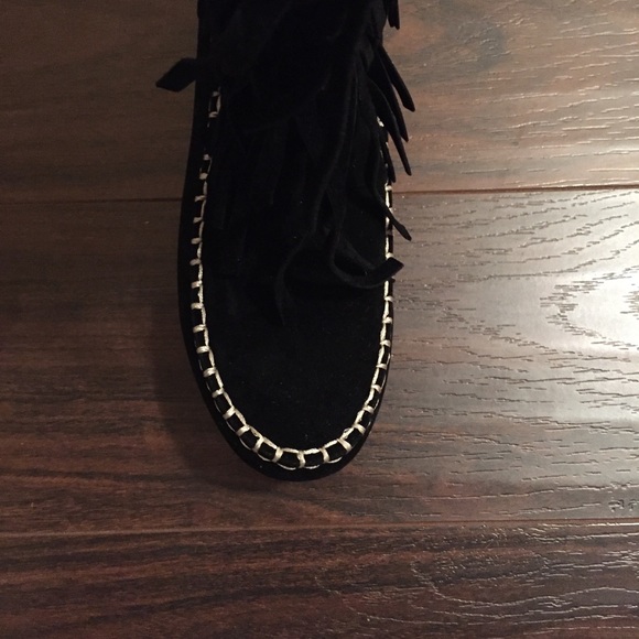 ⭕️LAST DAY!!! Bohemian Fringe Vegan Suede Boots - Picture 5 of 6