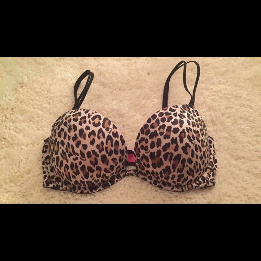 Victoria's Secret Pink Cheetah Push-up Bra 34D