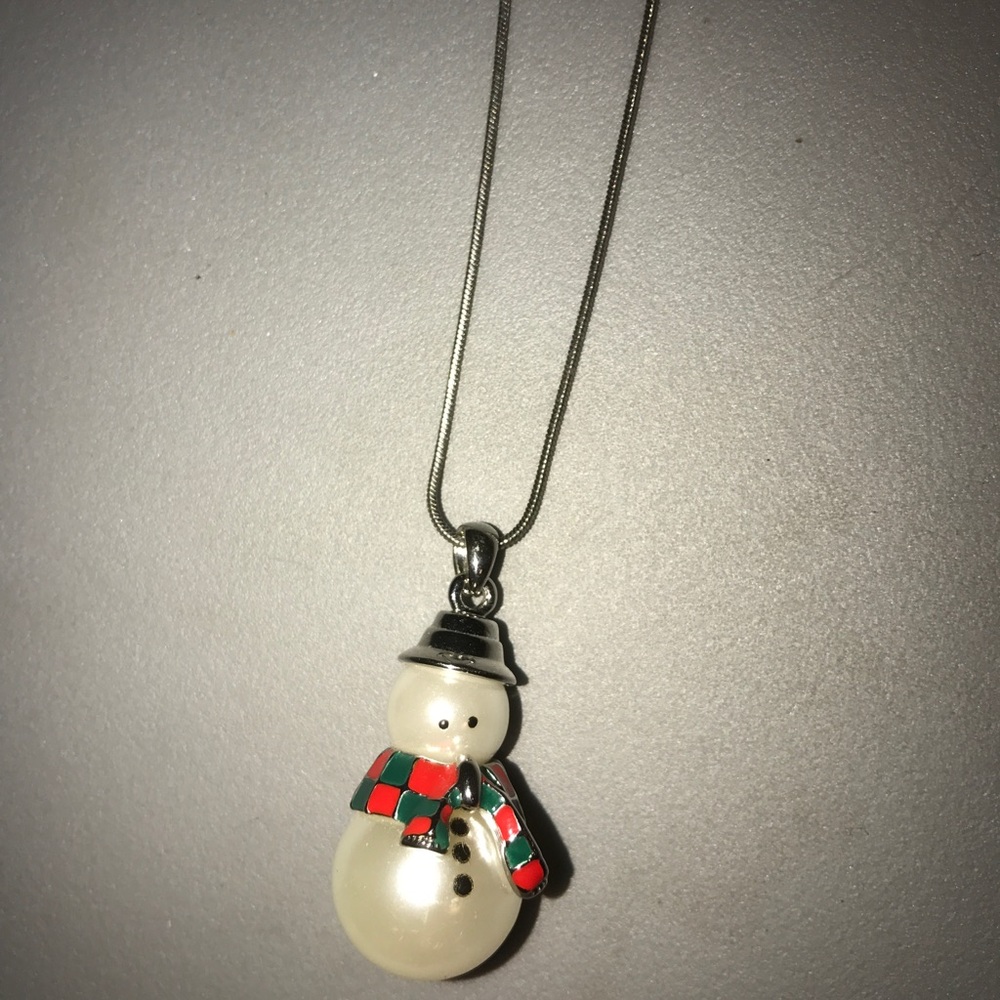 Snowman necklace