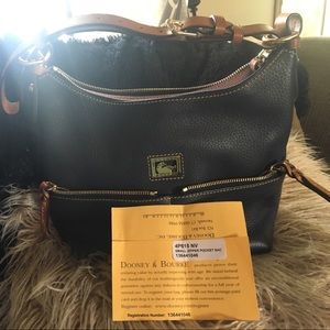 Dooney Bourke Navy small zippered pocket sac