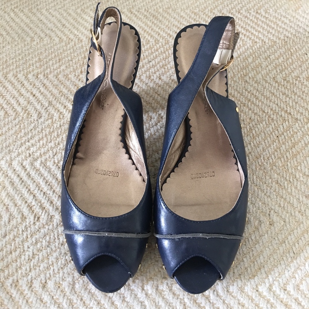 👠Navy wedge high heels - Brand New