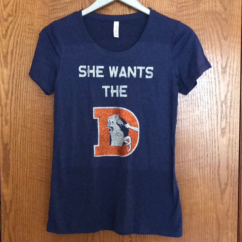 She Wants The D Denver Broncos Triblend Tee
