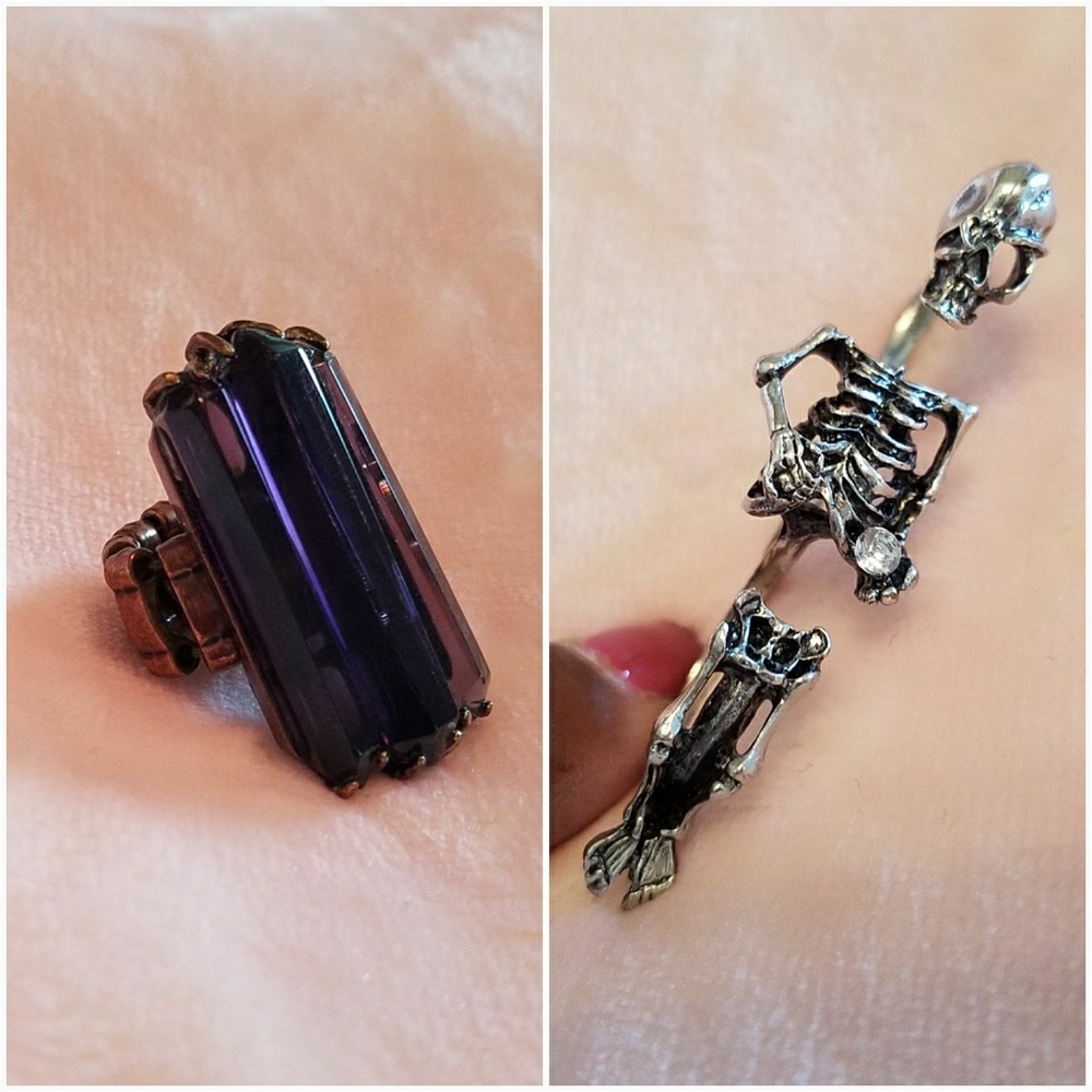 Halloween Goth Costume Ring Bundle