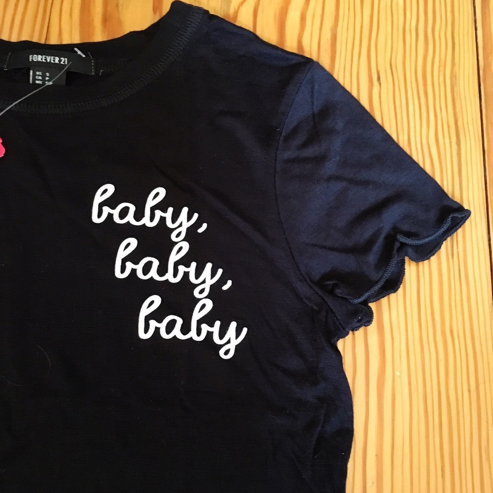 Baby Baby Baby Black Croptop