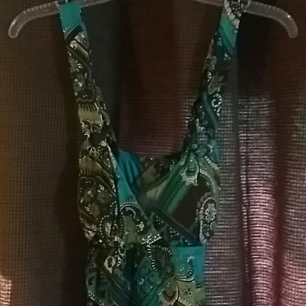 Long, silky sundress