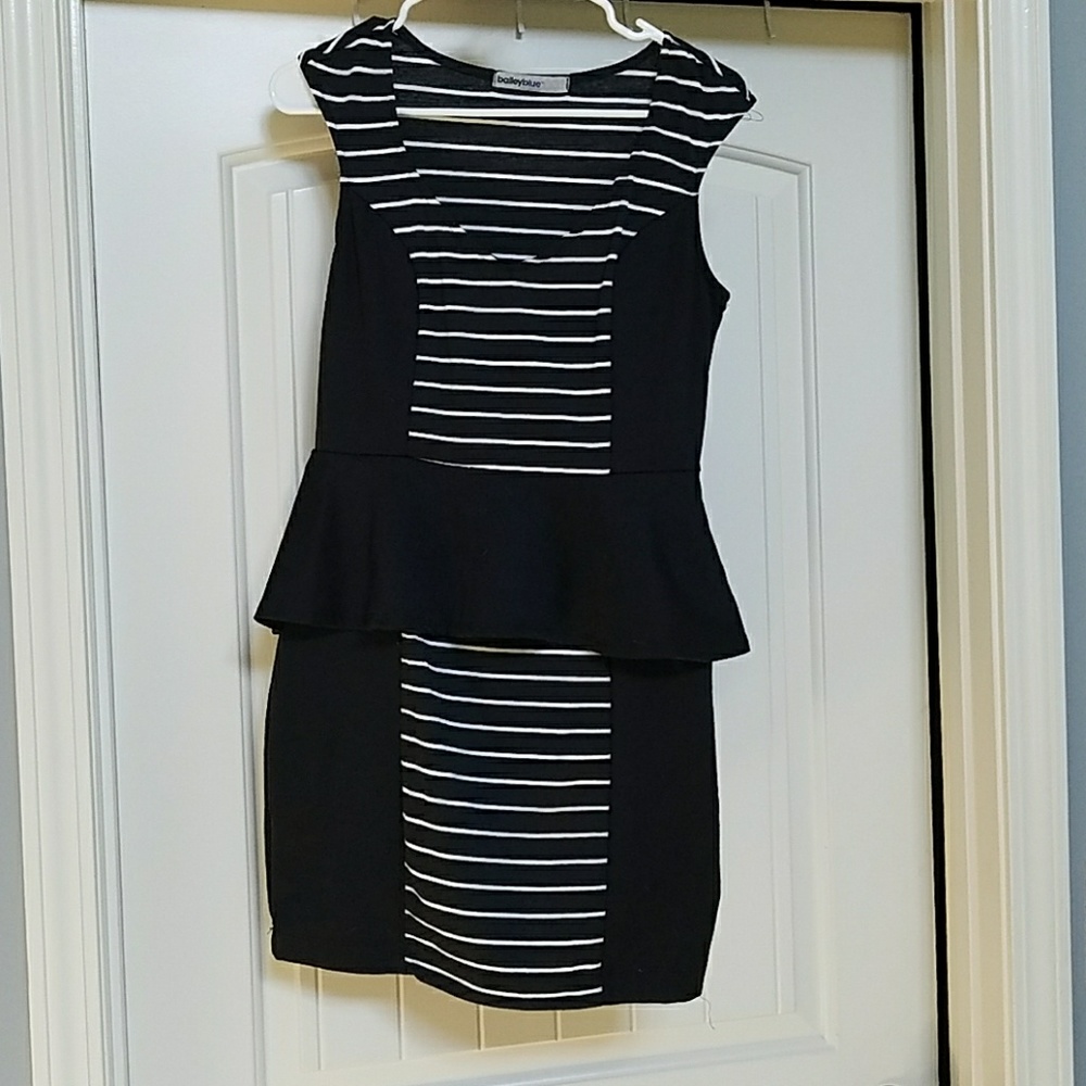 Black peplum style dress