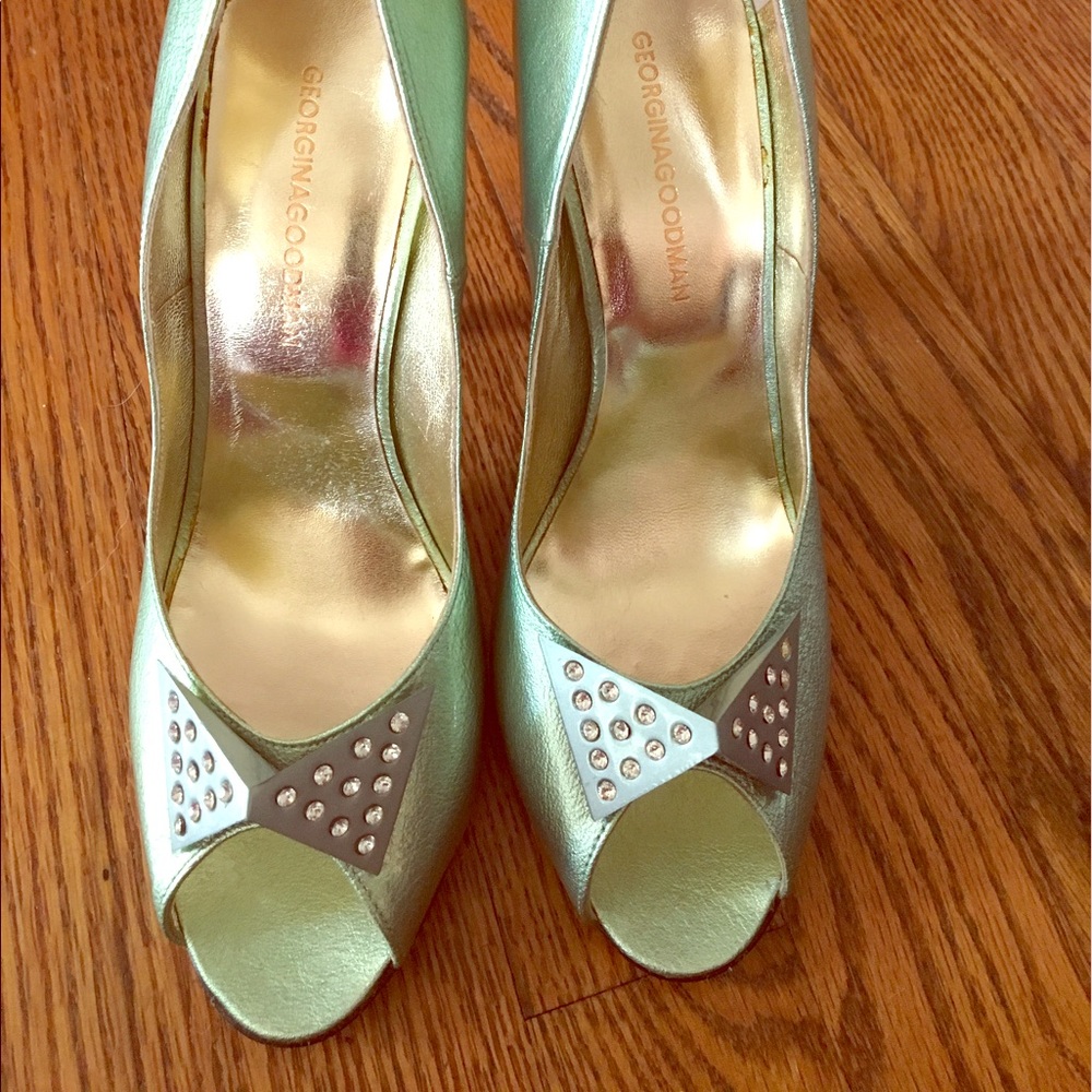 Georgina Goodman authentic Peep toe heels