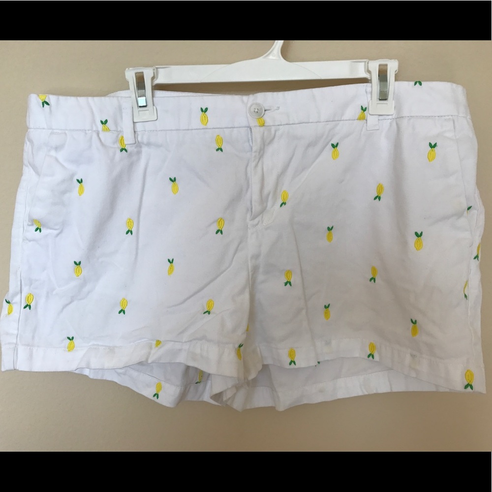 Women's 5" Embroidered Chino Shorts - Merona White