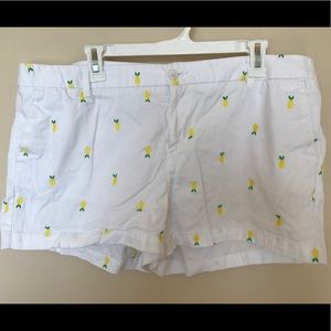 Women's 5" Embroidered Chino Shorts - Merona White