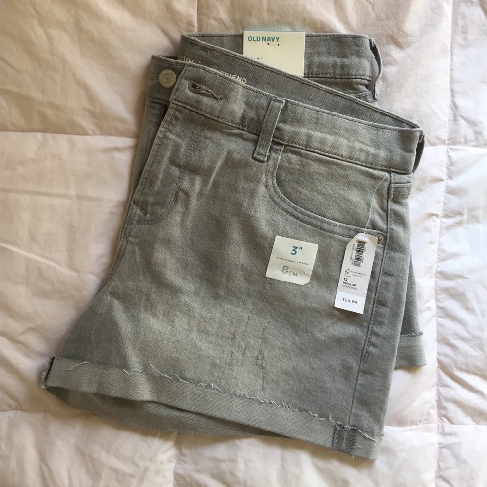 Women's Jean Cuffed Boyfriend Shorts