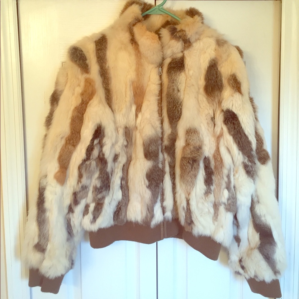 Wilson's Leather Rabbit fur genuine leather coat