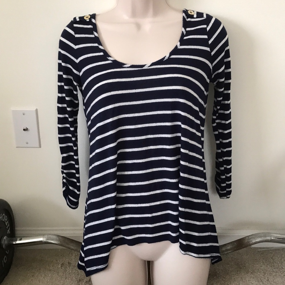 Navy striped top