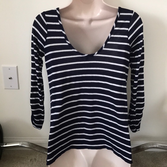 Navy striped top - Picture 2 of 3