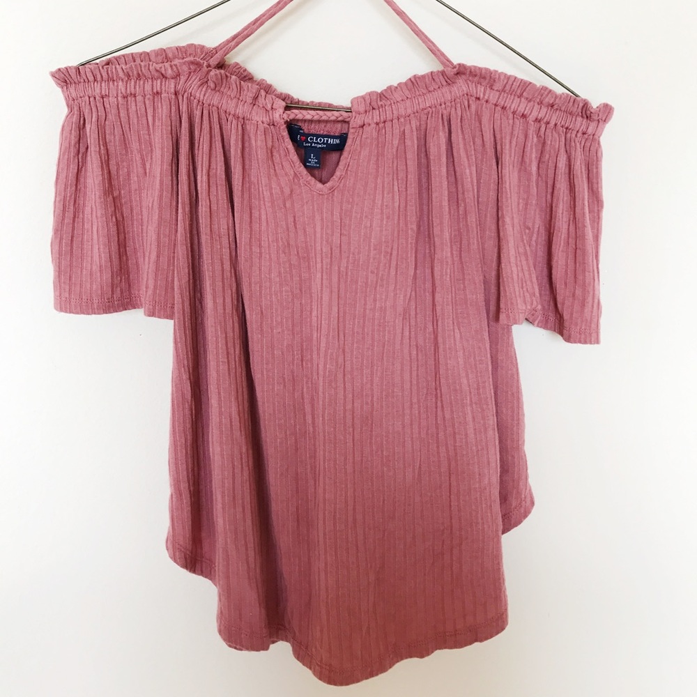 Pink off the shoulder top