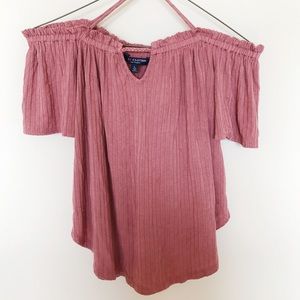 Pink off the shoulder top
