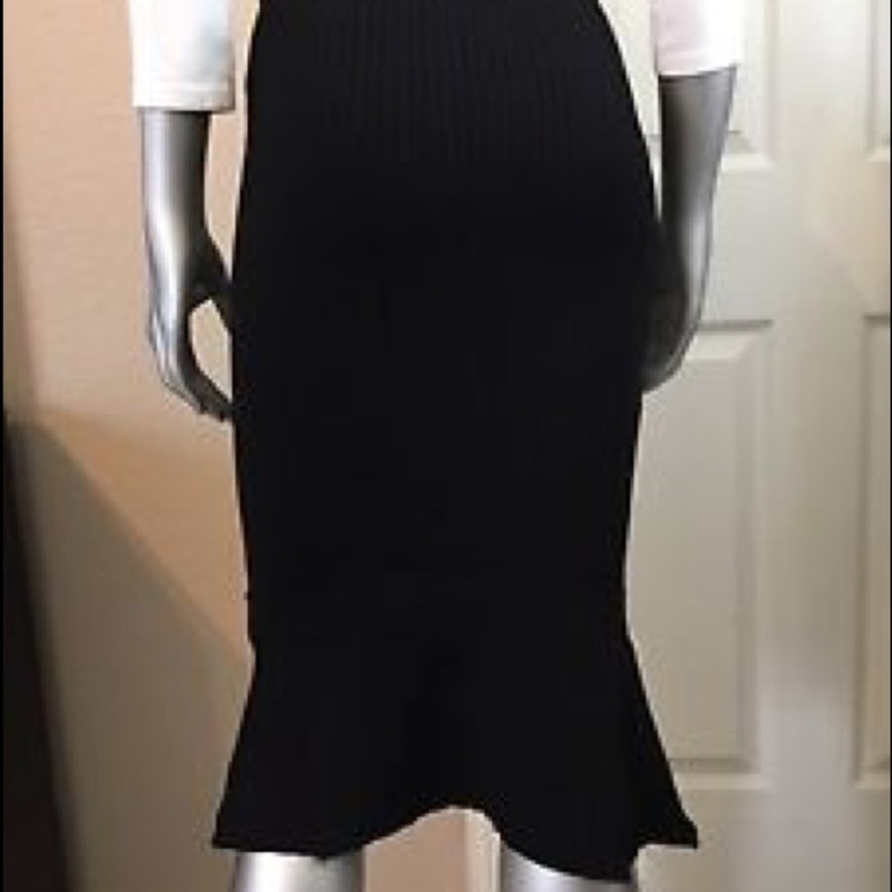 Rib Tulip skirt (black)