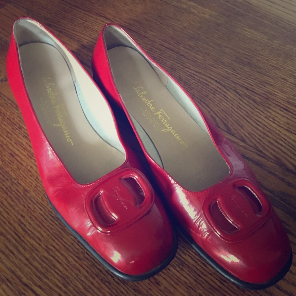 Salvatore Ferragamo Authentic Red patent flats