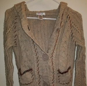 Hooded brown sweater