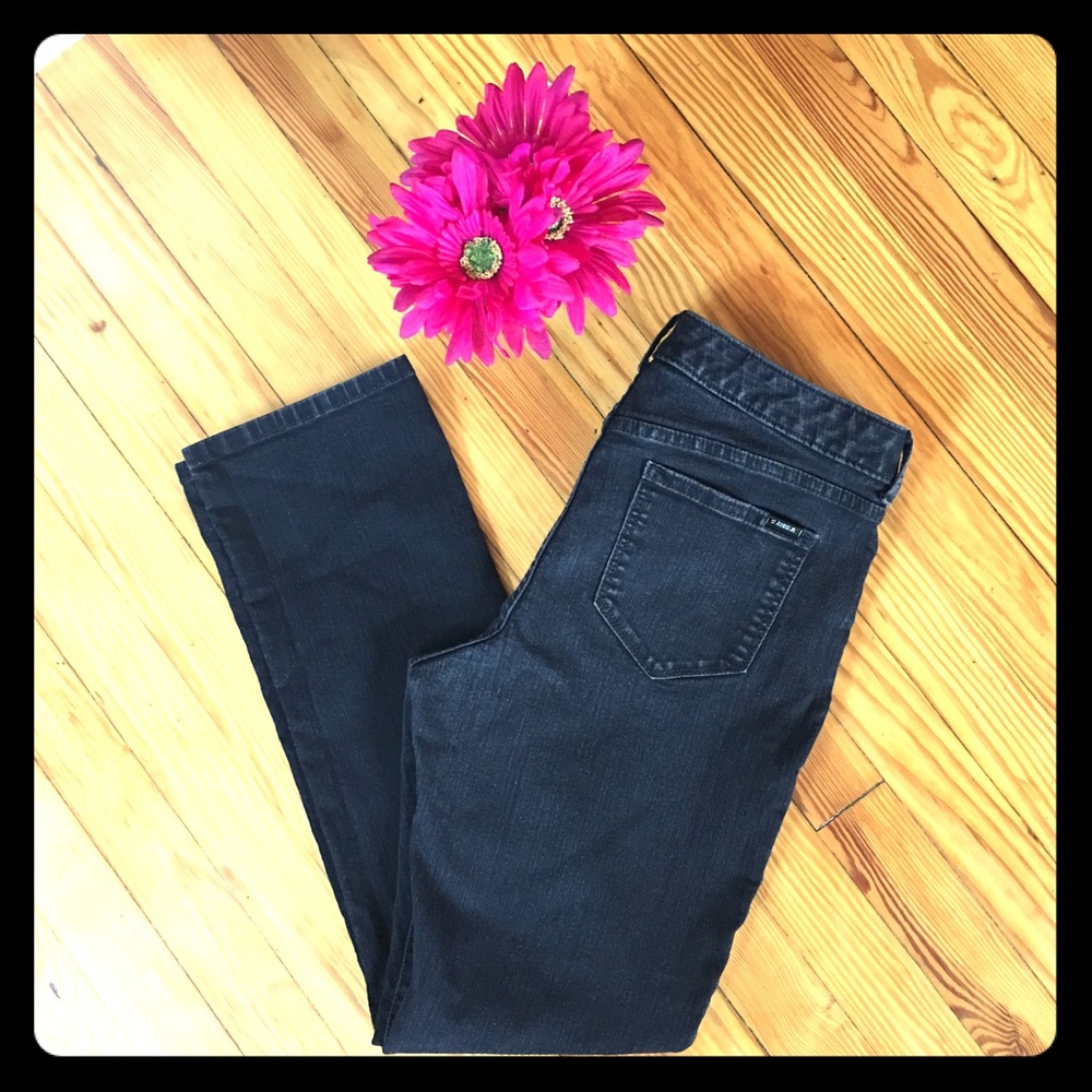 Jennifer Lopez Light Wash Black Straight Jeans 10