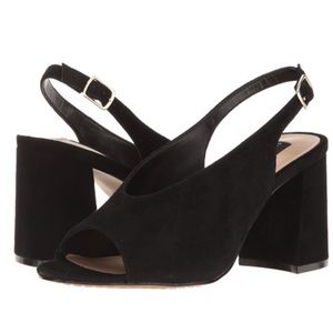🆕 Steve Madden black suede slingback heels
