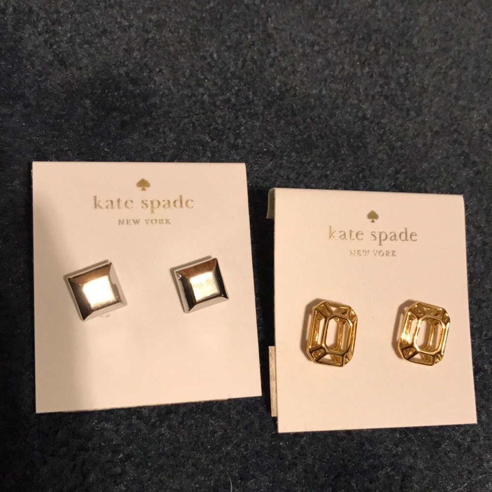 Kate Spade Earrings- Both silver and gold pairs