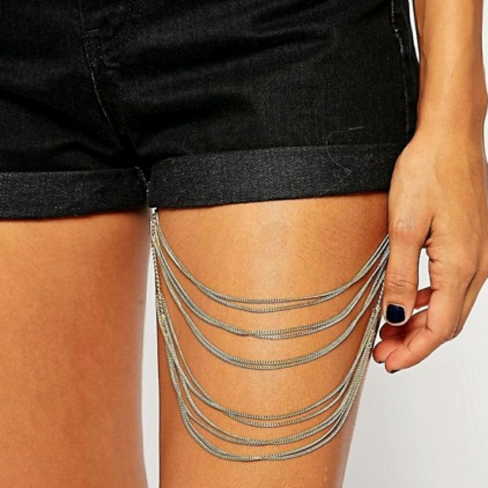 Asos Draping Chain Leg Harness