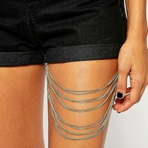 Asos Draping Chain Leg Harness