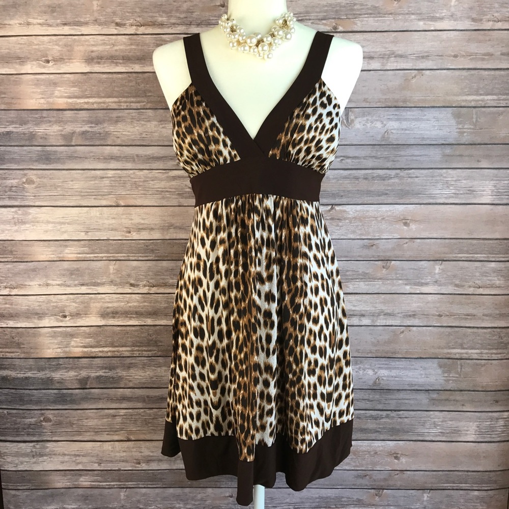 XXI Animal Print Spaghetti Strap Dress