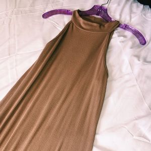 Brown halter dress