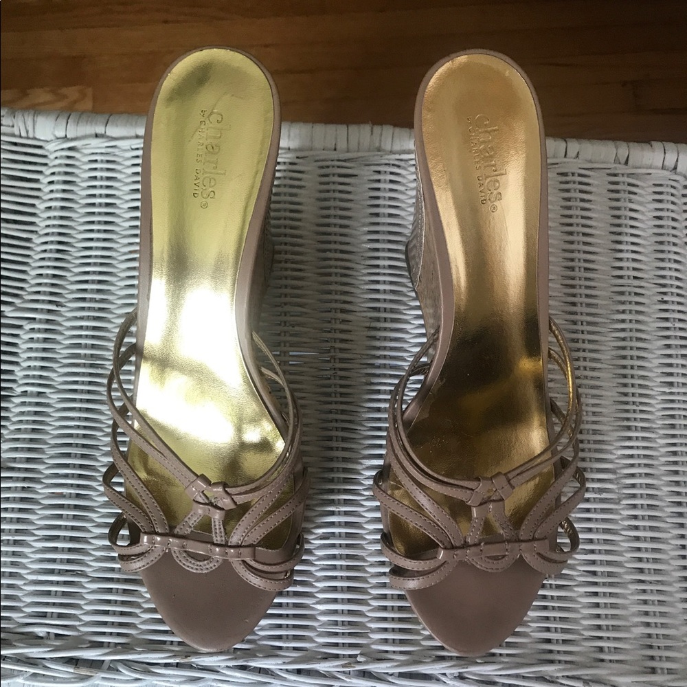 Charles David nude wedges