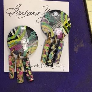 Earrings hand made/painted very light...boutique