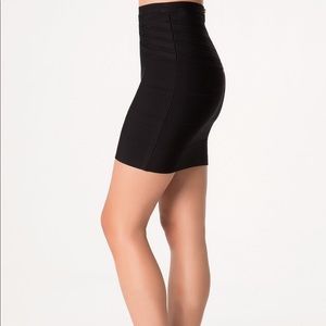 Basket weave detail mini skirt