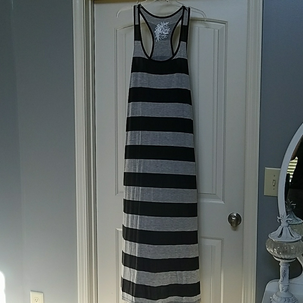Black and Gray maxi dress