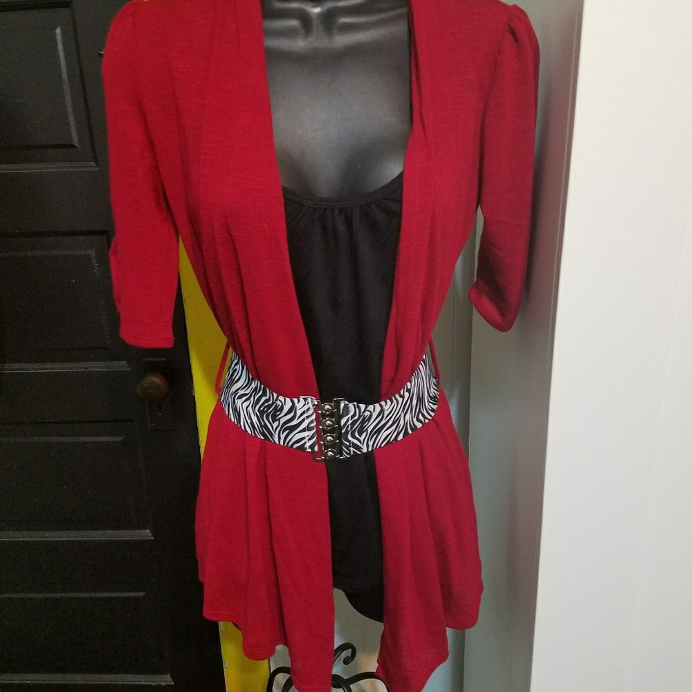 belted top