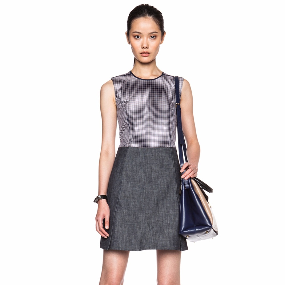 Victoria Beckham Denim Split Heritage Tartan, 6
