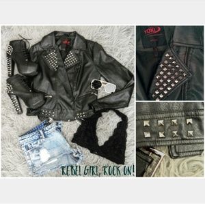 Punk Faux Leather Jacket