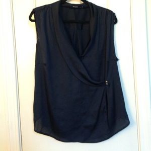 Eloquii Faux Wrap Sleeveless Blouse