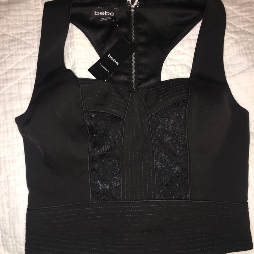 Halter vest with Trapunto & lace