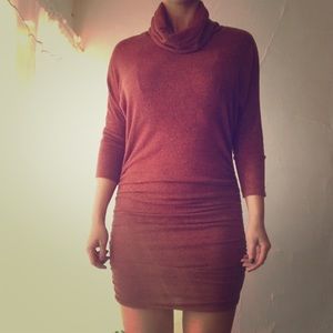 Cozy cowel neck dress